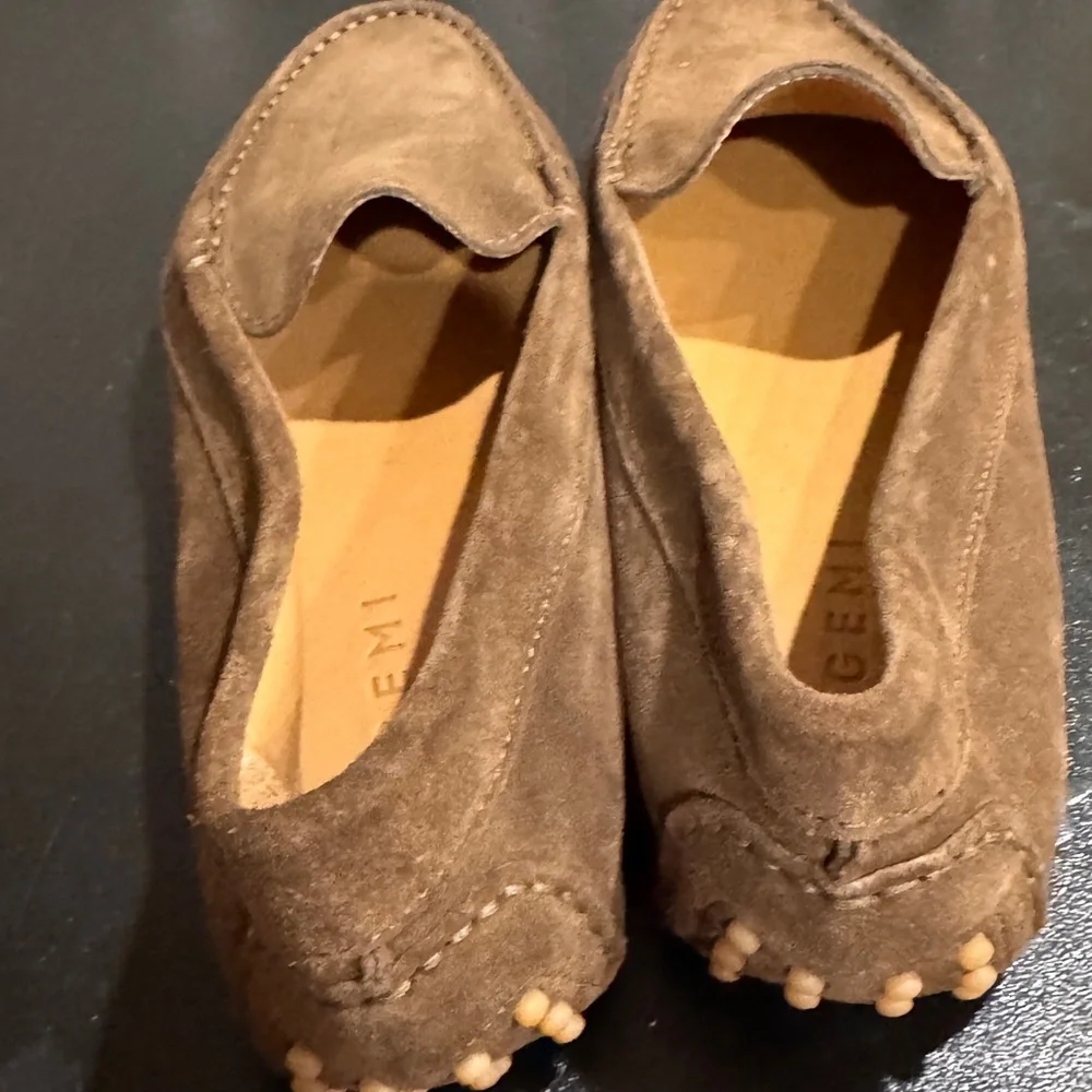 M. Gemi Elegant Brown Suede Felize Loafers for Women 39/ 8.5 NWOT made in Italy